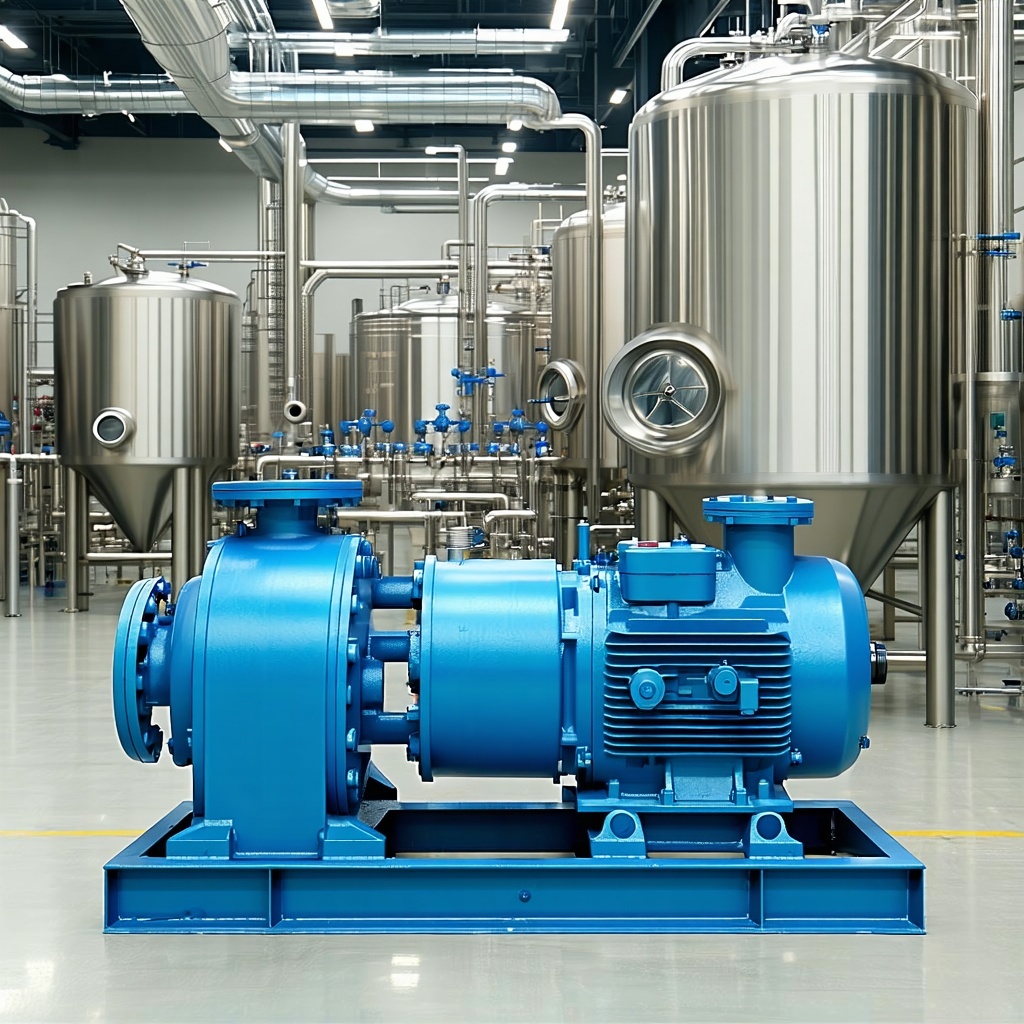 Create a highresolution industrial banner image featuring a modern vacuum pump and process equipment in a clean welllit factory environment The vacuum pump should have a robust metallic finish in greyblue tones reflecting the brand colors 2581C4 blue Create a highresolution industrial banner image featuring a modern vacuum pump and process equipment in a clean welllit factory environment The vacuum pump should have a robust metallic finish in greyblue tones reflecting the brand colors 2581C4 blue