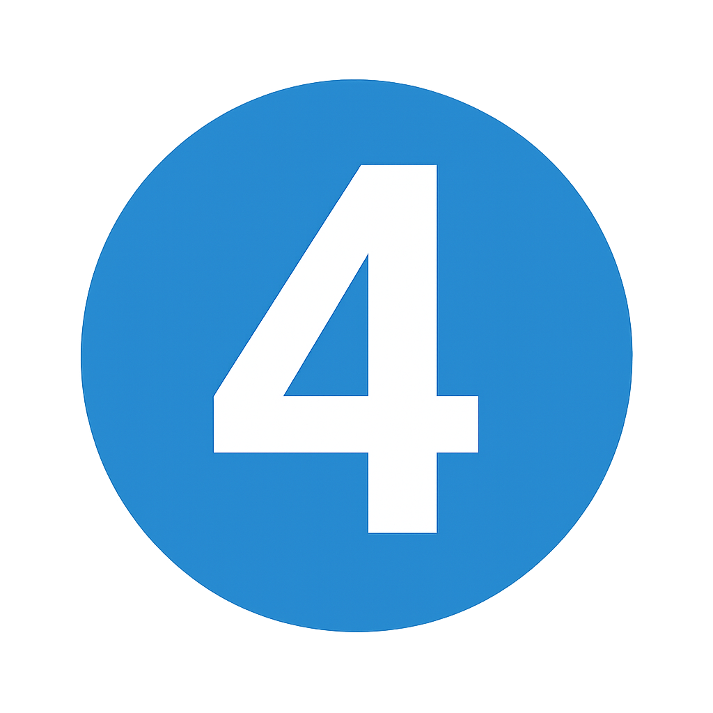 number 4 with circular blue icon size background png-1
